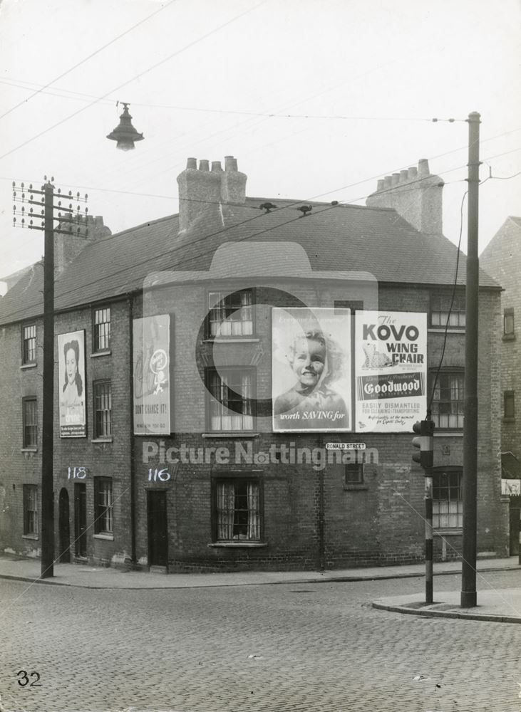 116-118 Ilkeston Road at Ronald Street, Radford, Nottingham, 1949