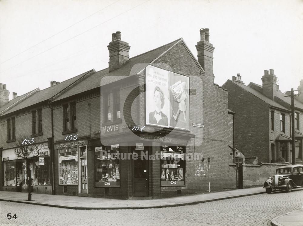 153-157 Ilkeston Road at Rothsay Avenue (Right), Radford, Nottingham, c 1950