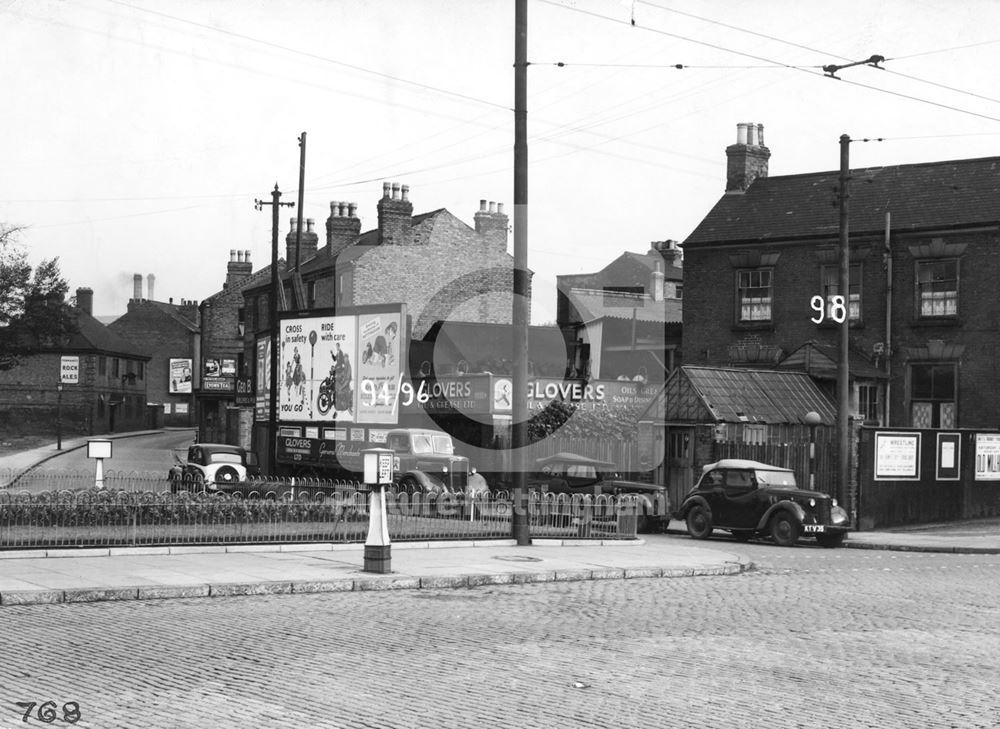 lkeston Road at Junction with St. Peter's Street, Radford, Nottingham, 1949