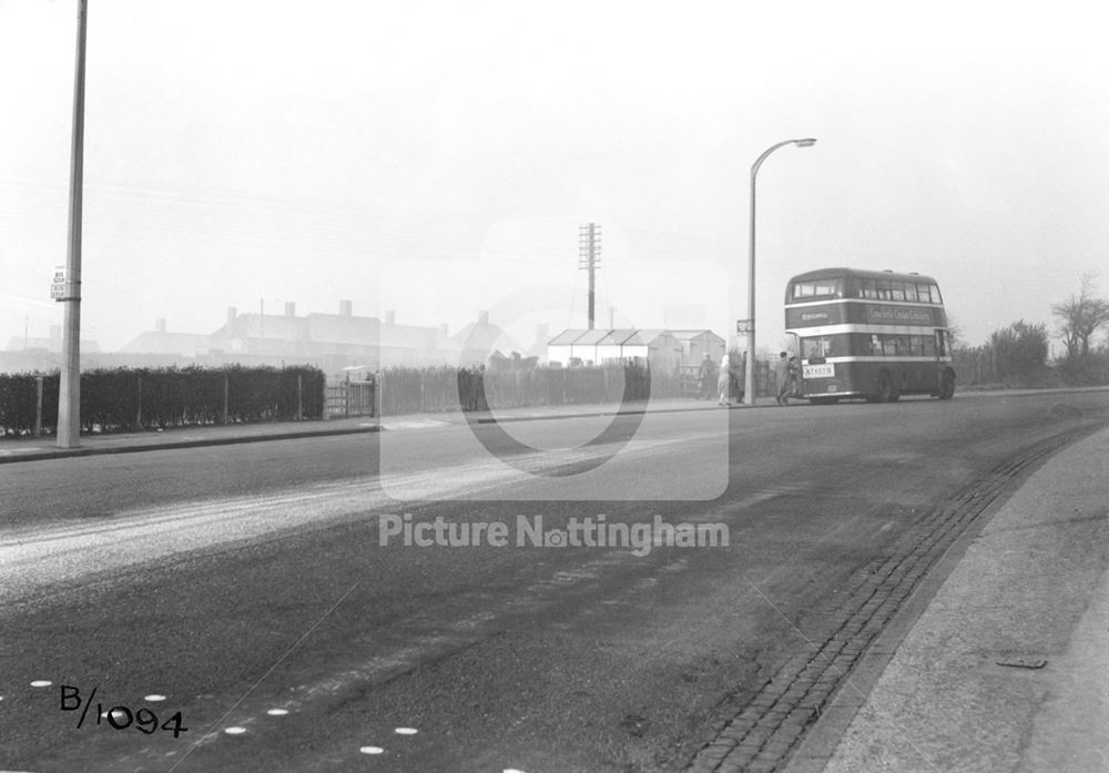 Opposite 965 Hucknall Road, Highbury Vale, Nottingham, 1957