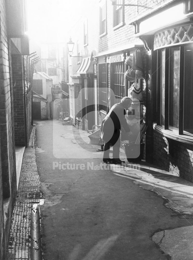 Hurts Yard Looking South to Long Row, Nottingham, c 1980