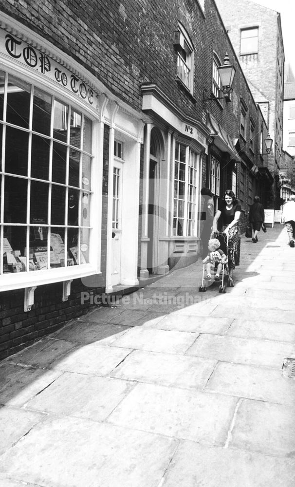 Hurts Yard Looking North to Parliament Street, Nottingham, c 1990