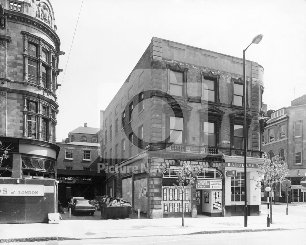 High Street at Victoria Street Junction, Nottingham, c 1990