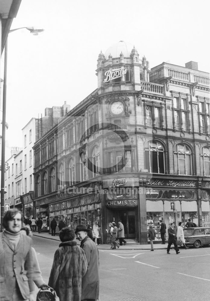 Boots Department Store, High Street, Nottingham, c 1970