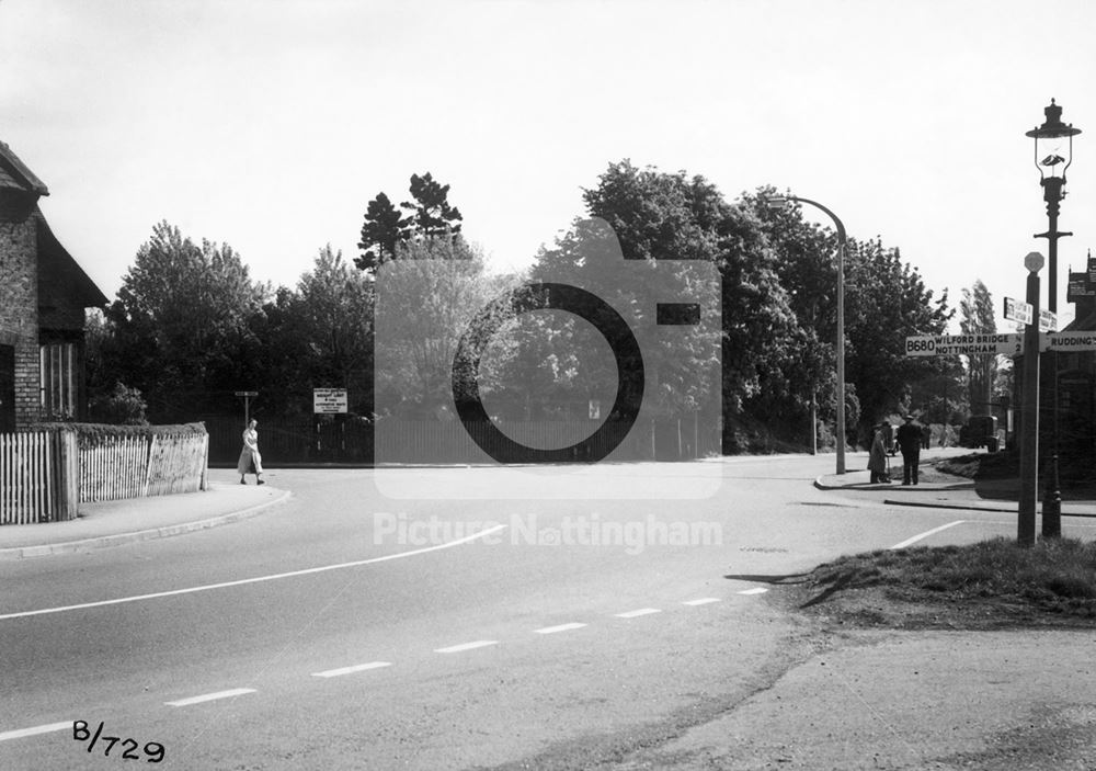 Wilford Corner, Wilford Lane and Main Street, Wilford, Nottingham, 1957