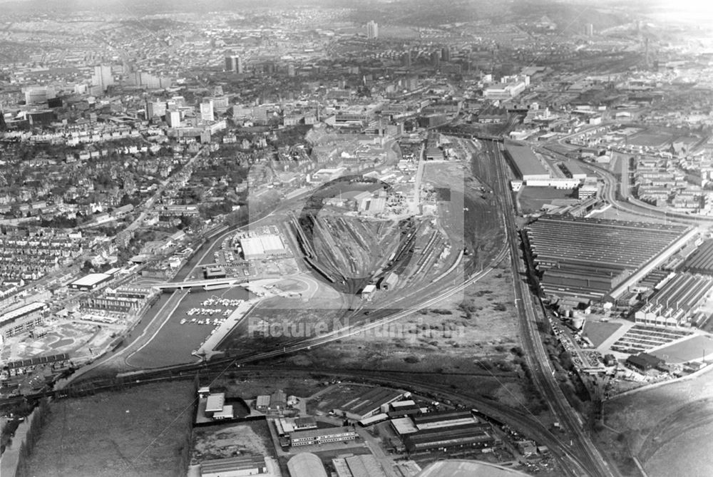 Aerial View of Castle Marina, Lenton, Nottingham, c 1984