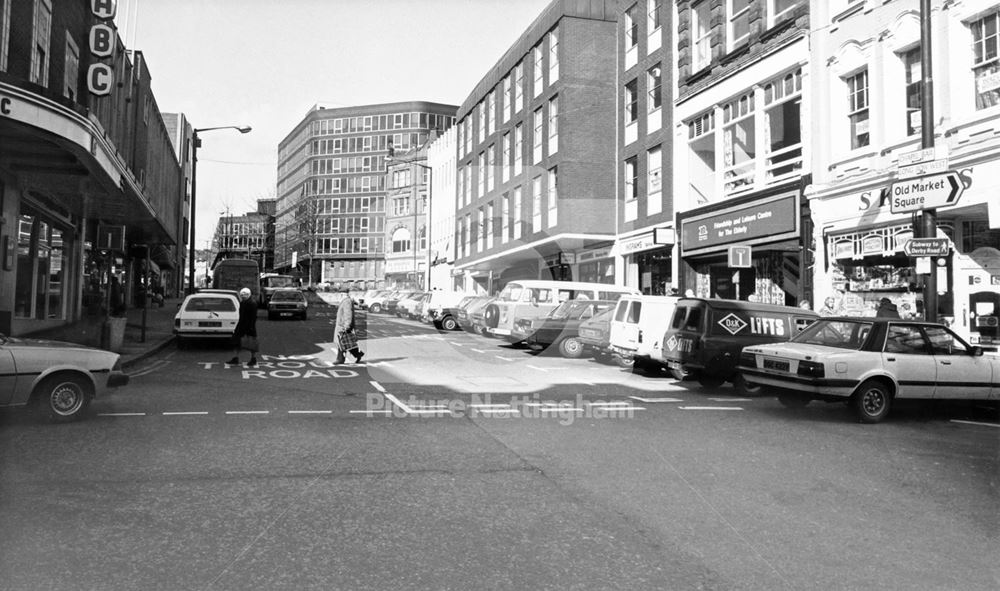 Chapel Bar View West to Derby Road, Nottingham, c 1980