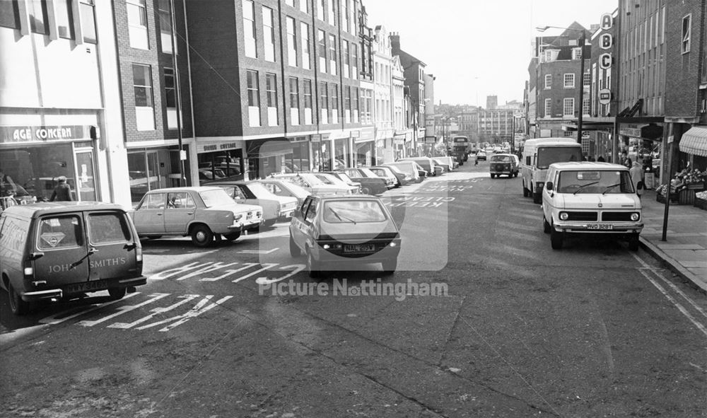 Chapel Bar View East to Market Square, Nottingham, c 1980