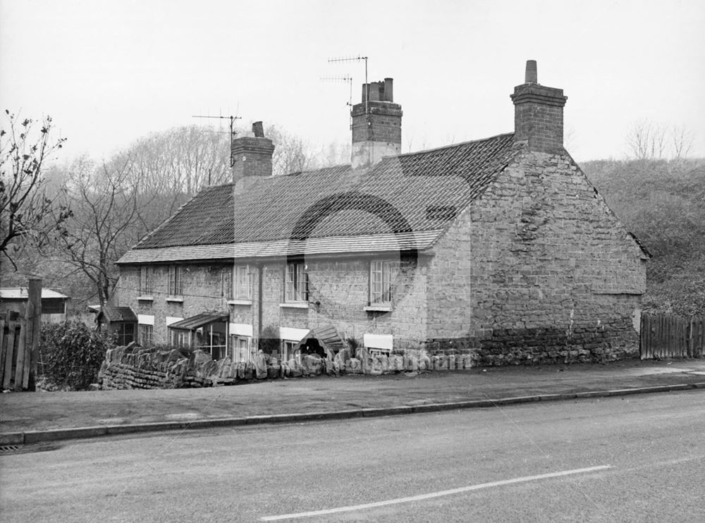 Bagnall Cottages, Cinderhill Road, Cinderhill, Nottingham, 1977