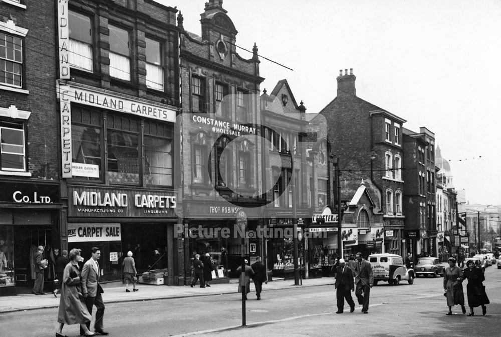 Chapel Bar View East to Market Square, Nottingham, 1957