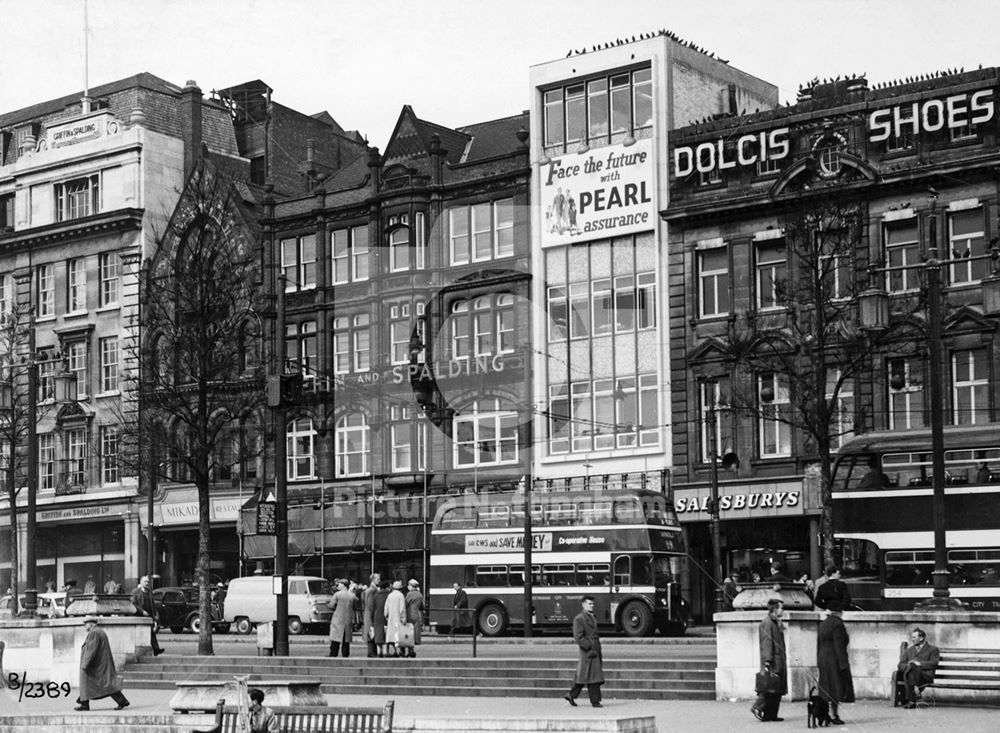 Long Row Central, Old Market Square, Nottingham, 1960