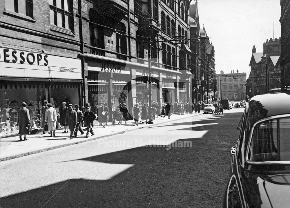 View Towards Old Market Square, King Street, Nottingham, 1957