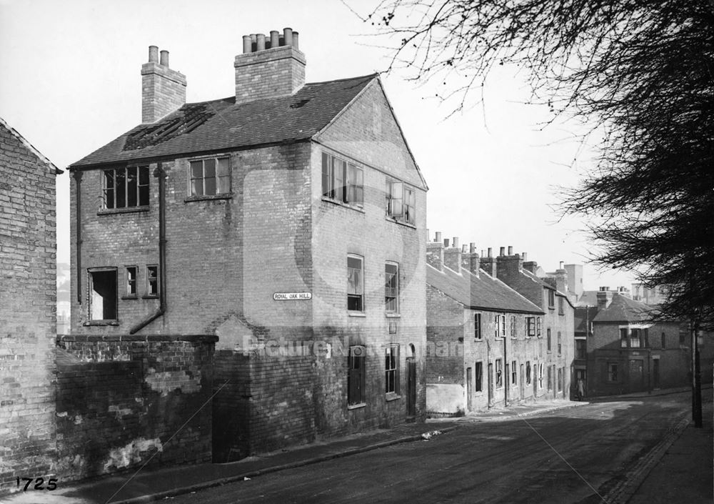 Royal Oak Hill off Windmill Lane, Sneinton, Nottingham, 1952