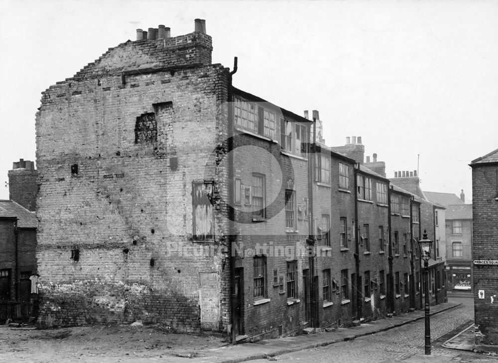 Moodey Street at Princes Square Junction, Sneinton, Nottingham, 1952