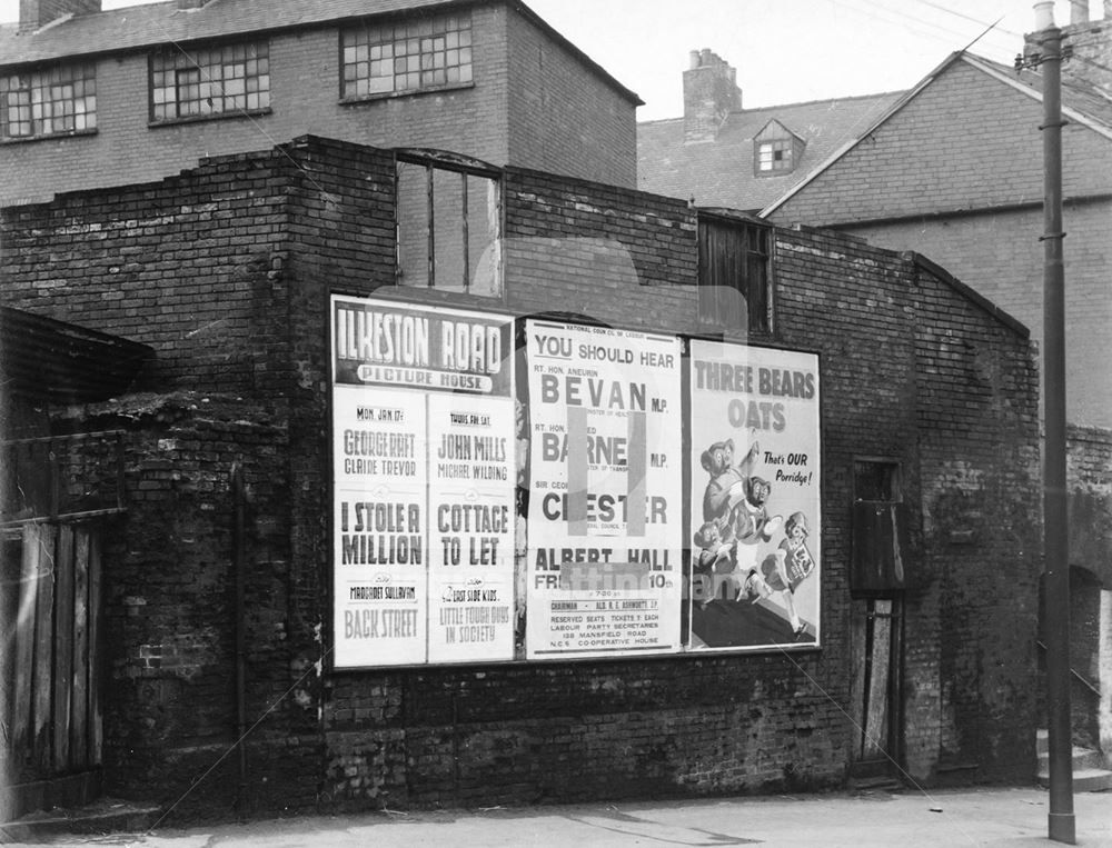 Cinema Adverts on Ilkeston Road, Nottingham, 1949