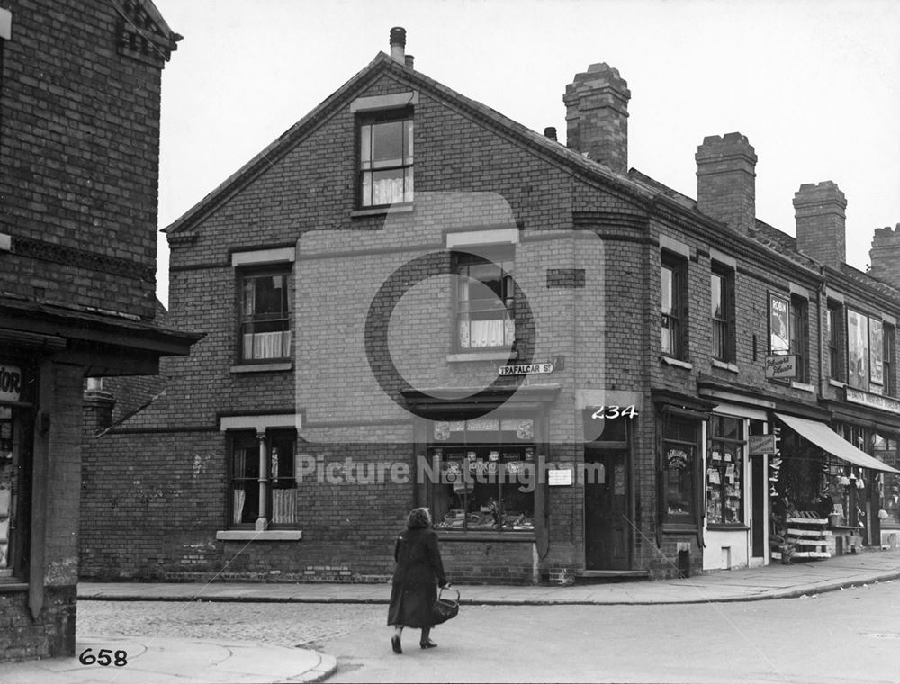 234 Denman Street and Trafalgar Street, Radford, Nottingham, 1949