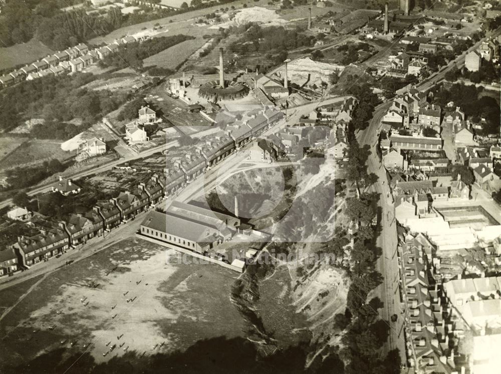 Aerial view showing Mapperley Brickworks, Mapperley, Nottingham, c 1930