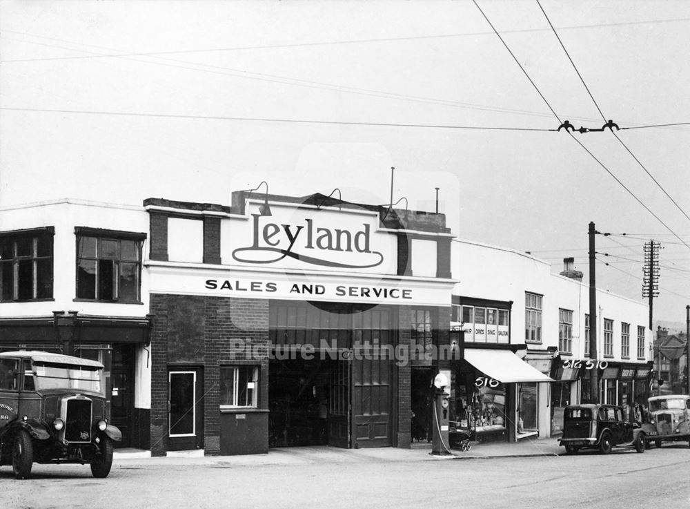 Leyland Garage, Derby Road, Nottingham, 1949