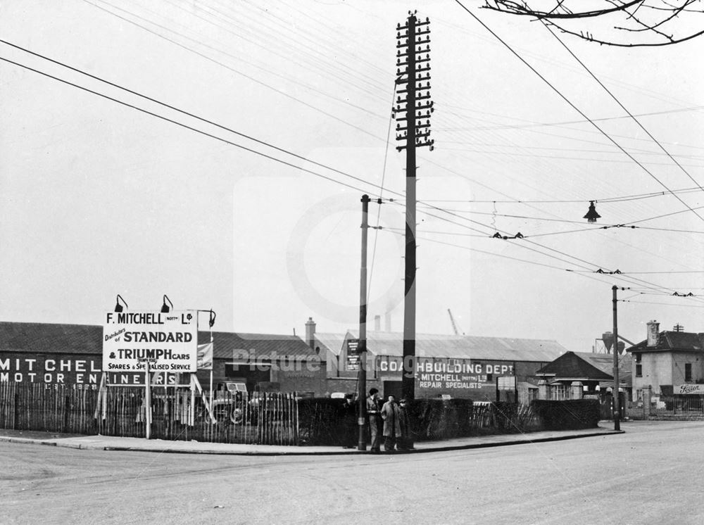 Mitchell Motor Engineers, Derby Road, Nottingham, 1949