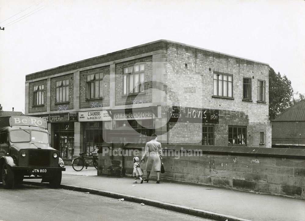 Post Office and Shops on Derby Road, Lenton, Nottingham, 1949