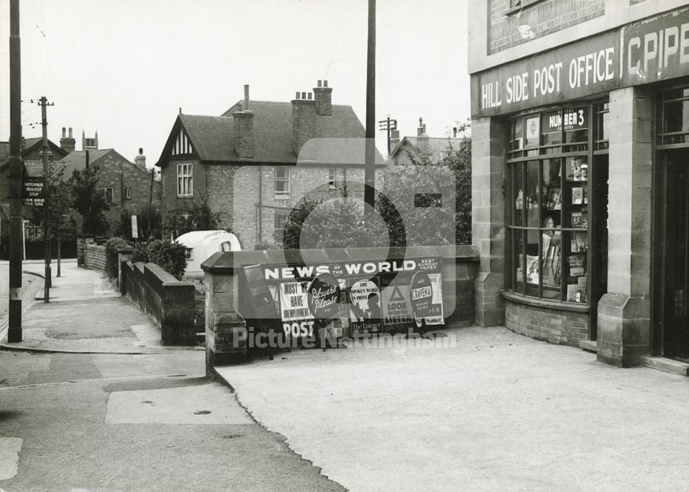 Hill Side Post Office Derby Road, Lenton, Nottingham, 1949