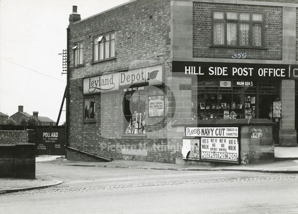 Hill Side Post Office Derby Road, Lenton, Nottingham, 1949