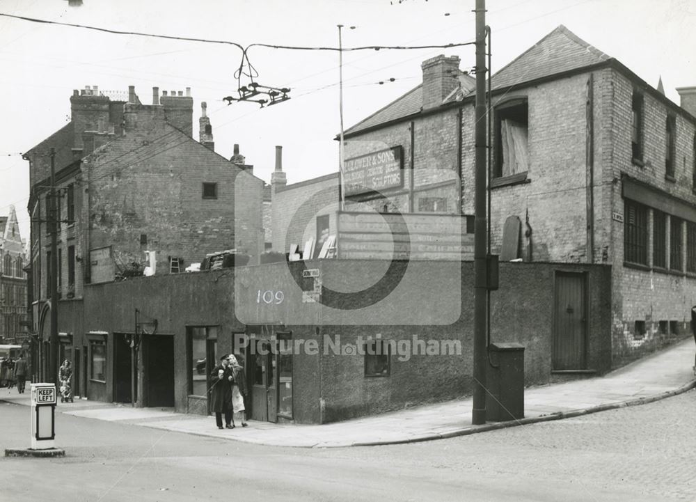 Derby Road and Ropewalk Junction, Nottingham, 1949