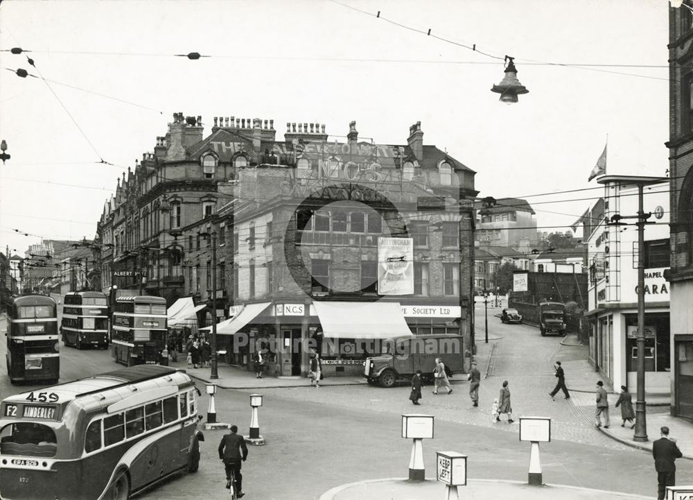 View from Chapel Bar, Derby Road, Nottingham, 1949