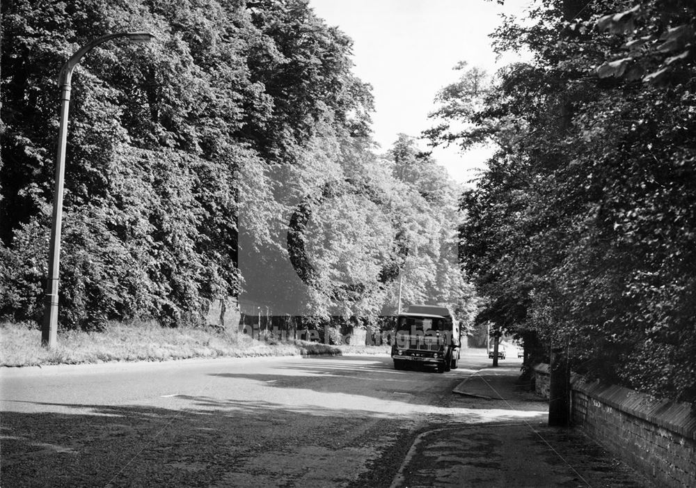 Looking East Between Wollaton Vale and Wollaton Park Lodge, Derby Road, Lenton, Nottingham, 1967