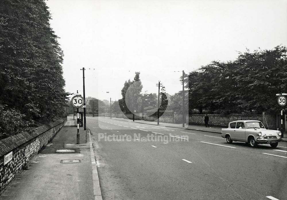 Derby Road Looking East, Lenton, Nottingham, 1967