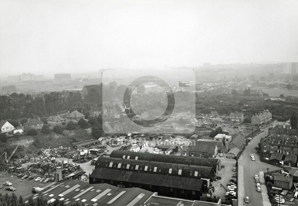 Aerial View of Site of QMC Looking North, Derby Road, Lenton, Nottingham, 1967