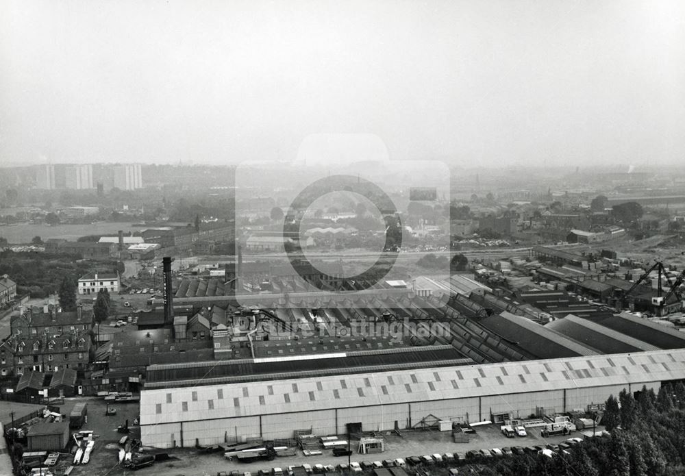 Aerial View of Site of QMC Looking West, Derby Road, Lenton, Nottingham, 1967