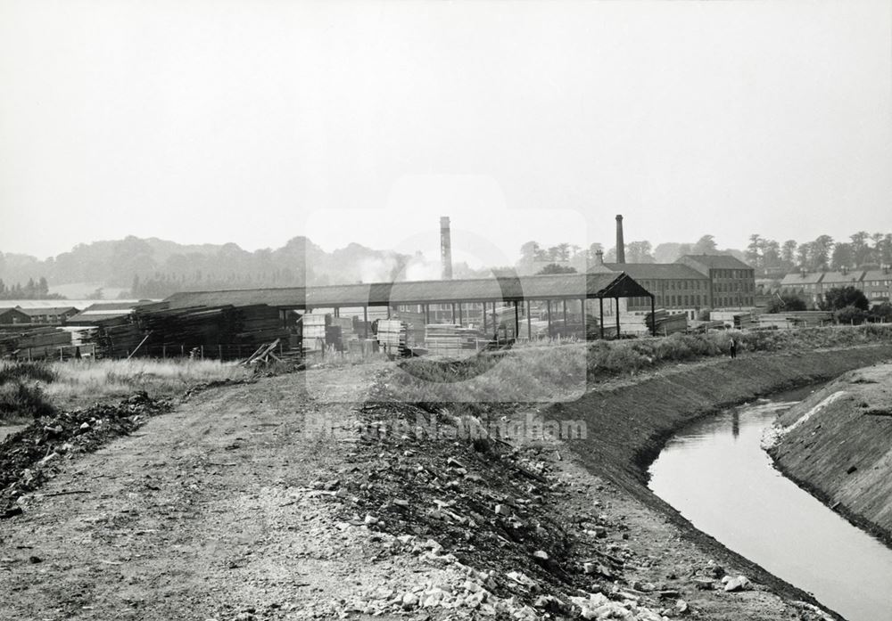 River Leen and Site of QMC, Lenton, Nottingham, 1967