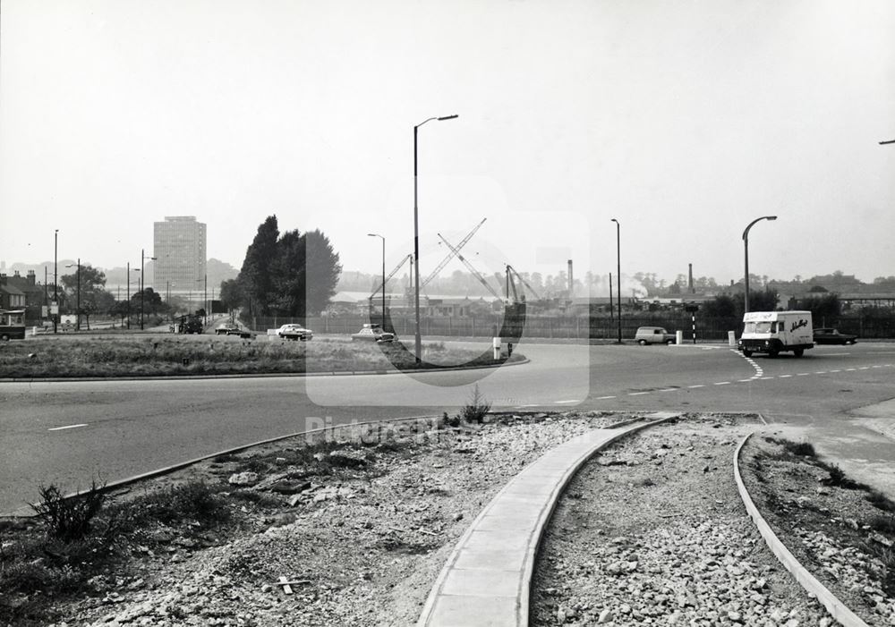 Clifton Boulevard Looking North from Dunkirk Roundabout, Nottingham, 1967