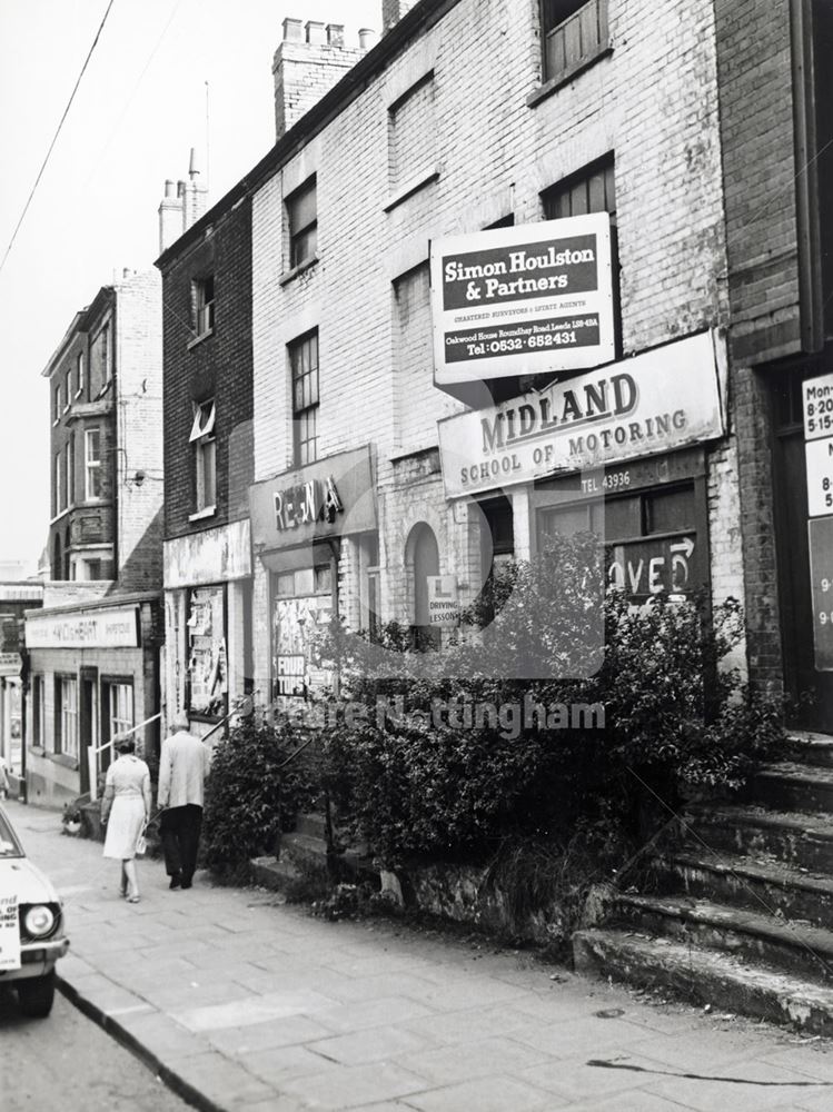 Numbers 73-75 Prior to Demolition, Derby Road, Nottingham, c 1969