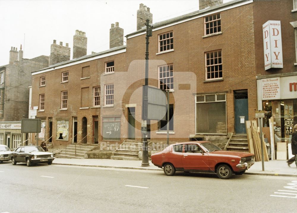 Numbers 73-75 Prior to Demolition, Derby Road, Nottingham, c 1969