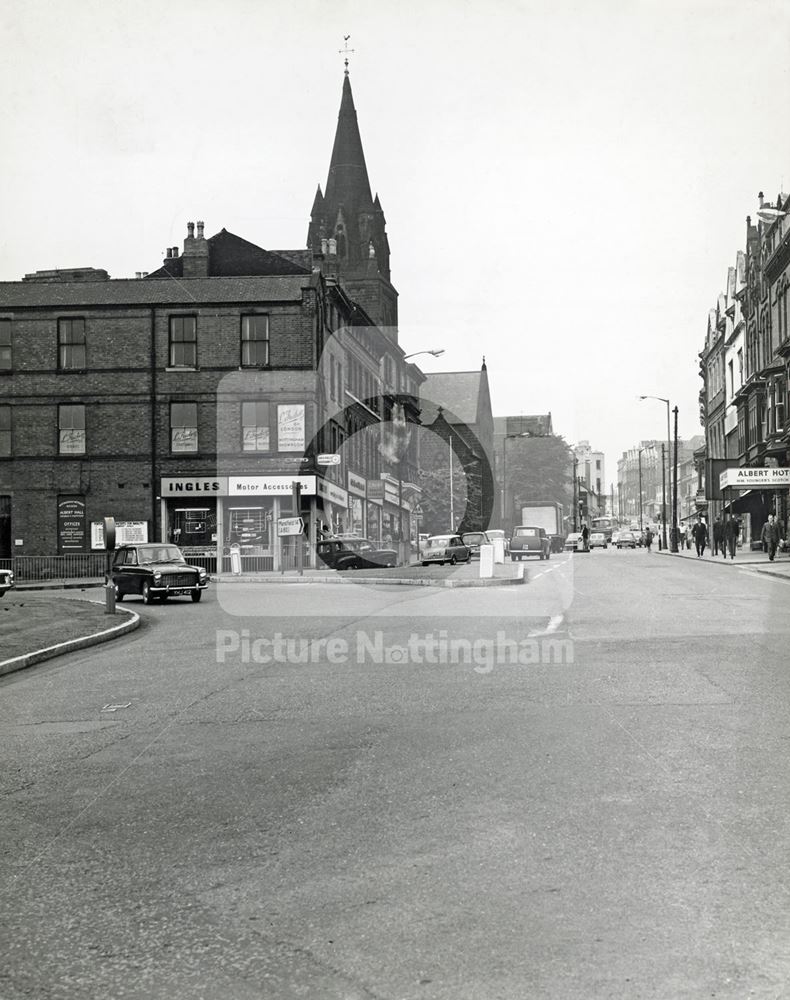 Derby Road Looking West from Chapel Bar, Nottingham, 1969