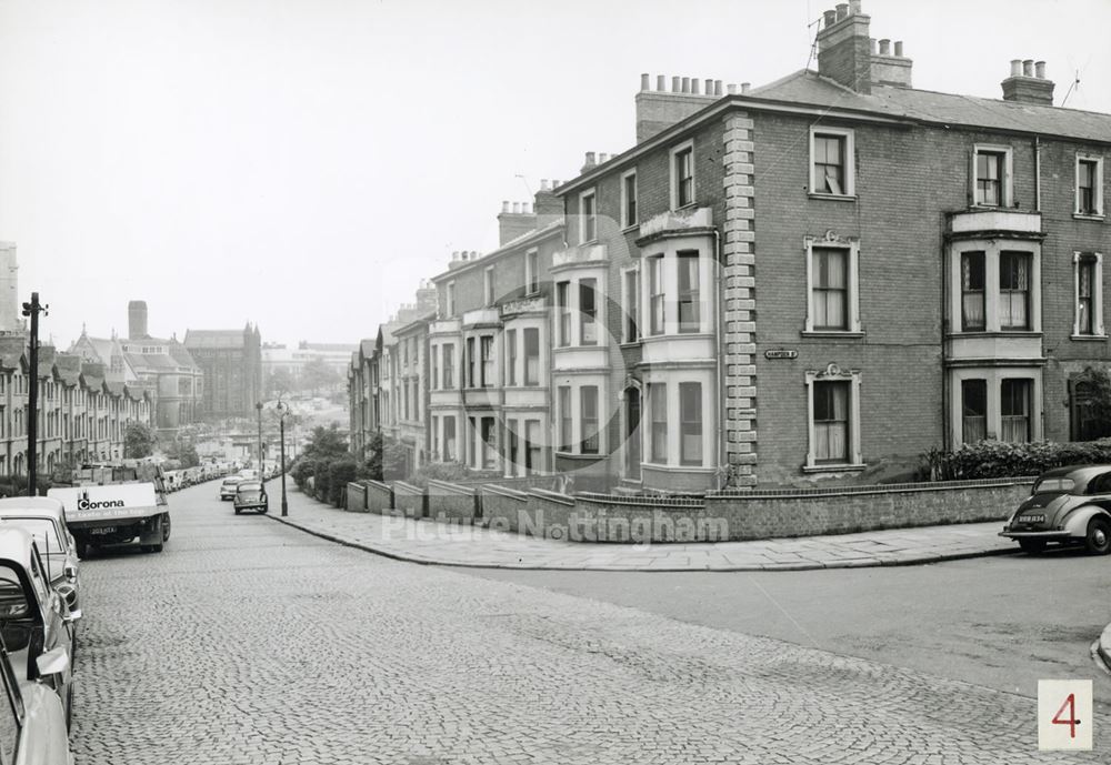 Looking Towards Shakespeare Street, Dryden Street, Nottingham, 1964