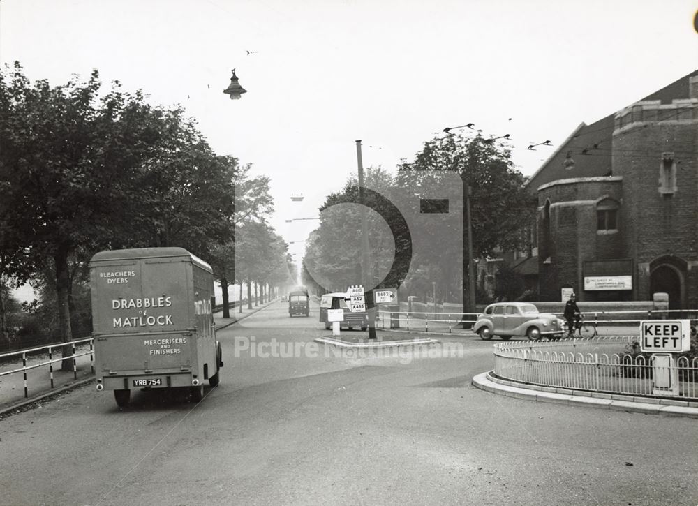 Looking West along Gregory Boulevard, Hyson Green, Nottingham, 1956