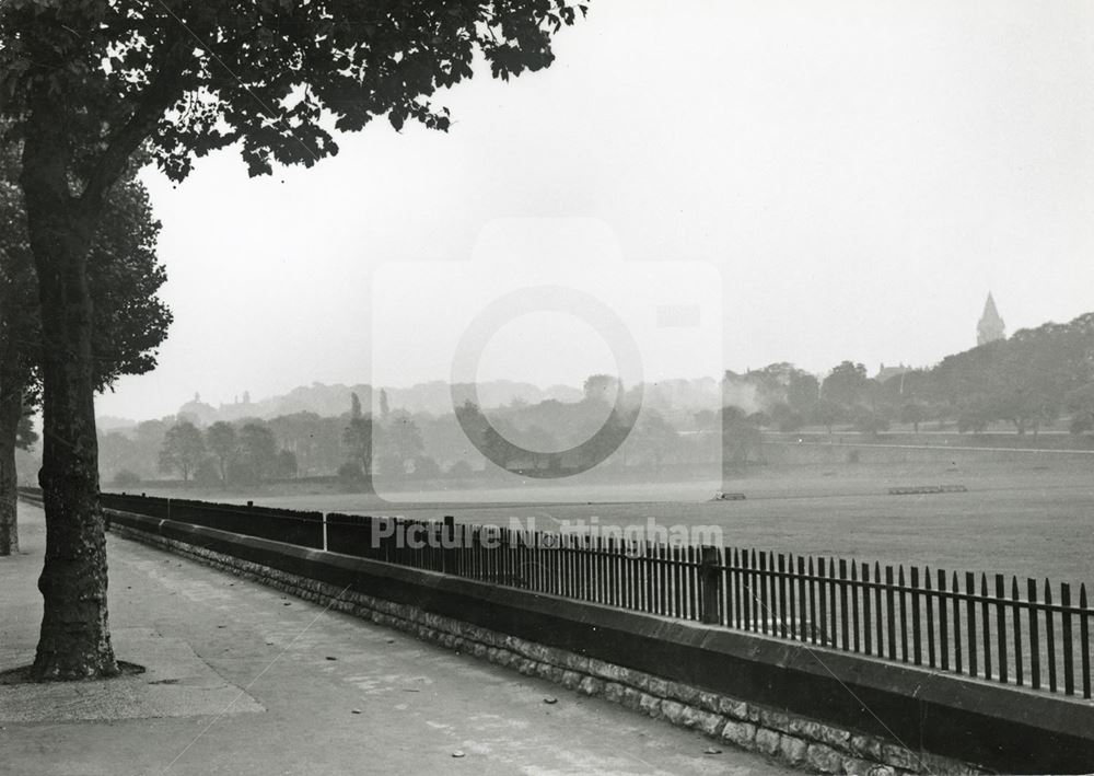 Looking South East Across The Forest, Gregory Boulevard, Hyson Green, Nottingham, 1956