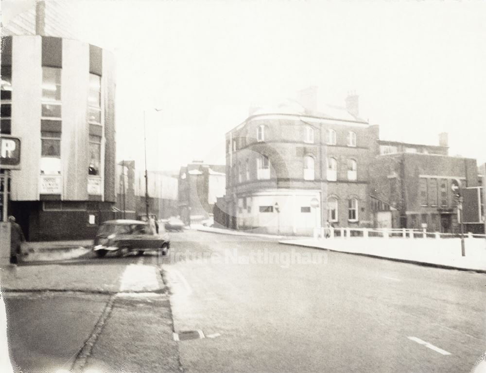 Looking North, Glasshouse Street, Nottingham, c 1970