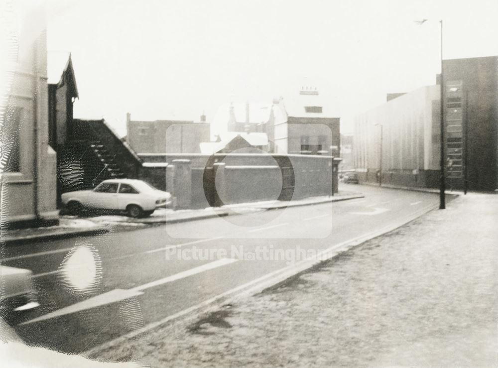 Looking South, Glasshouse Street, Nottingham, c 1970