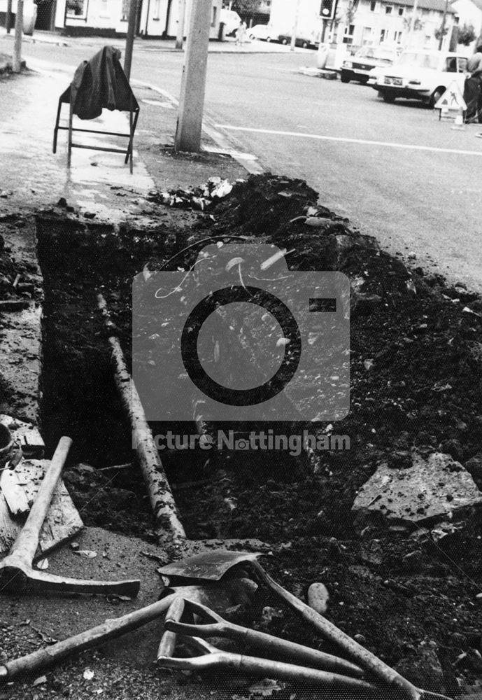 Road Works, Gregory Street, Lenton, Nottingham, 1981