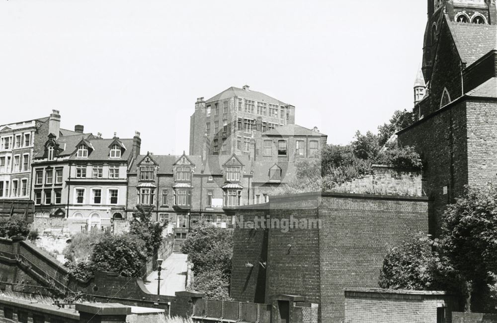 Garners Hill towards Weekday Cross, Lace Market, Nottingham, c 1960s ?