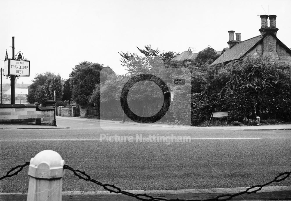 Looking South to Hill Side, Derby Road, Lenton, Nottingham, 1967