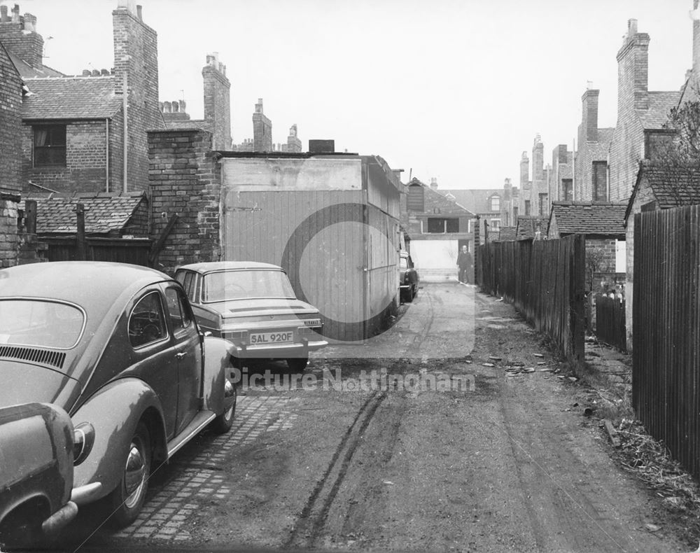 Rear of 84 (Avalon Motors), Holgate Road, Meadows, Nottingham, c 1960s