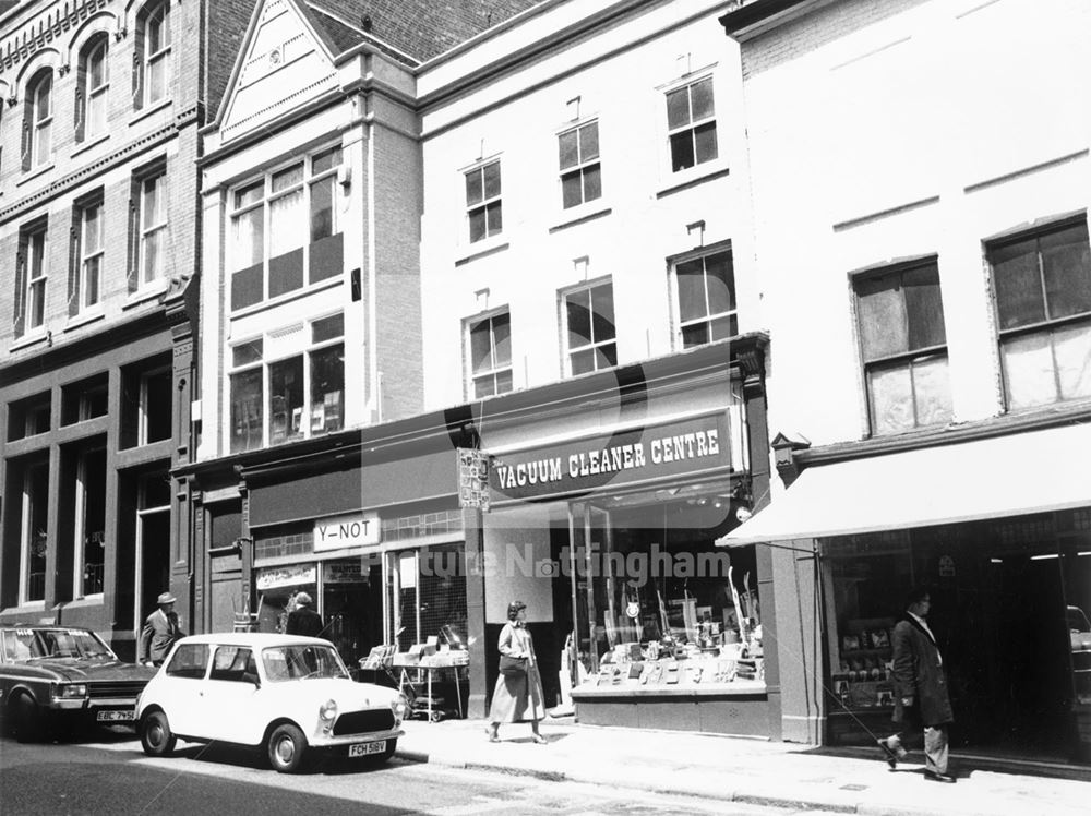 Shops on Carlton Street, Nottingham, c 1980s