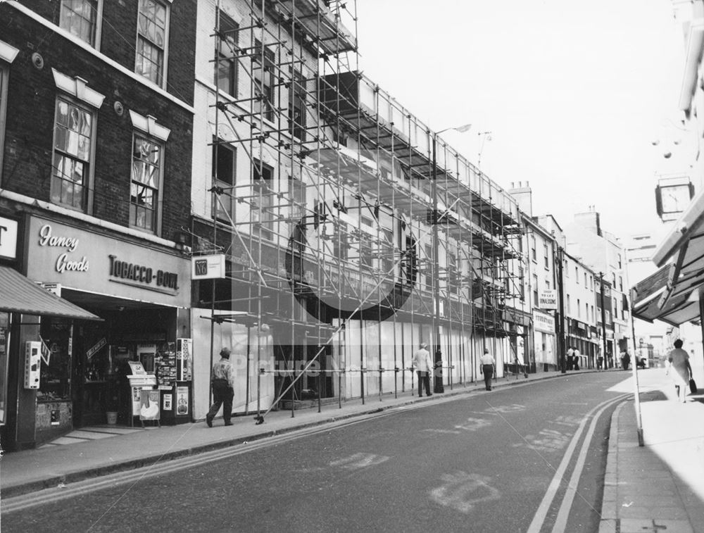 Looking West - Shops on Carlton Street, Nottingham, c 1980s