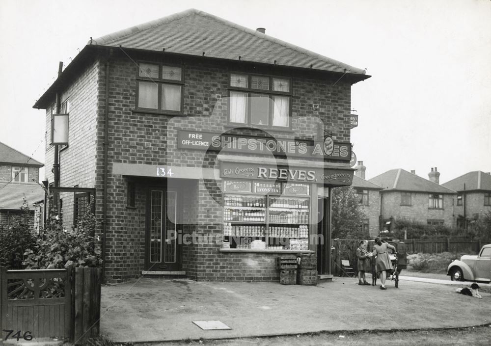 Reeves Grocery Store, 134 Grassington Road, Radford, Nottingham, 1949