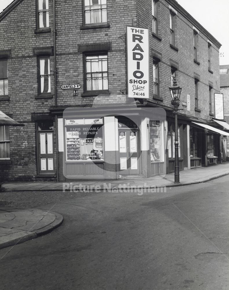 Denman Street and Garfield Road Corner, Radford, Nottingham, 1949